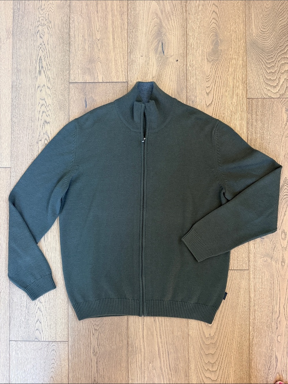 Boss by Hugo Boss Men's Full-Zip Knit Sweater Jacket - Dark Green XL